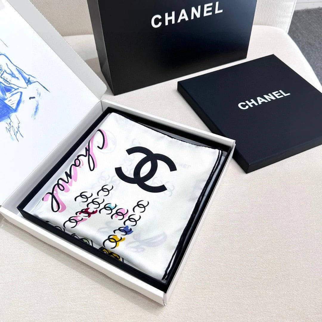 CHANEL 25S SCARF 90 IN SILK 735830 mysite