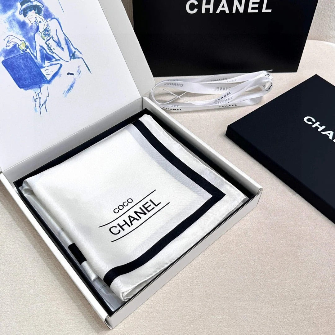 CHANEL 25S SCARF 90 IN SILK 732131 mysite