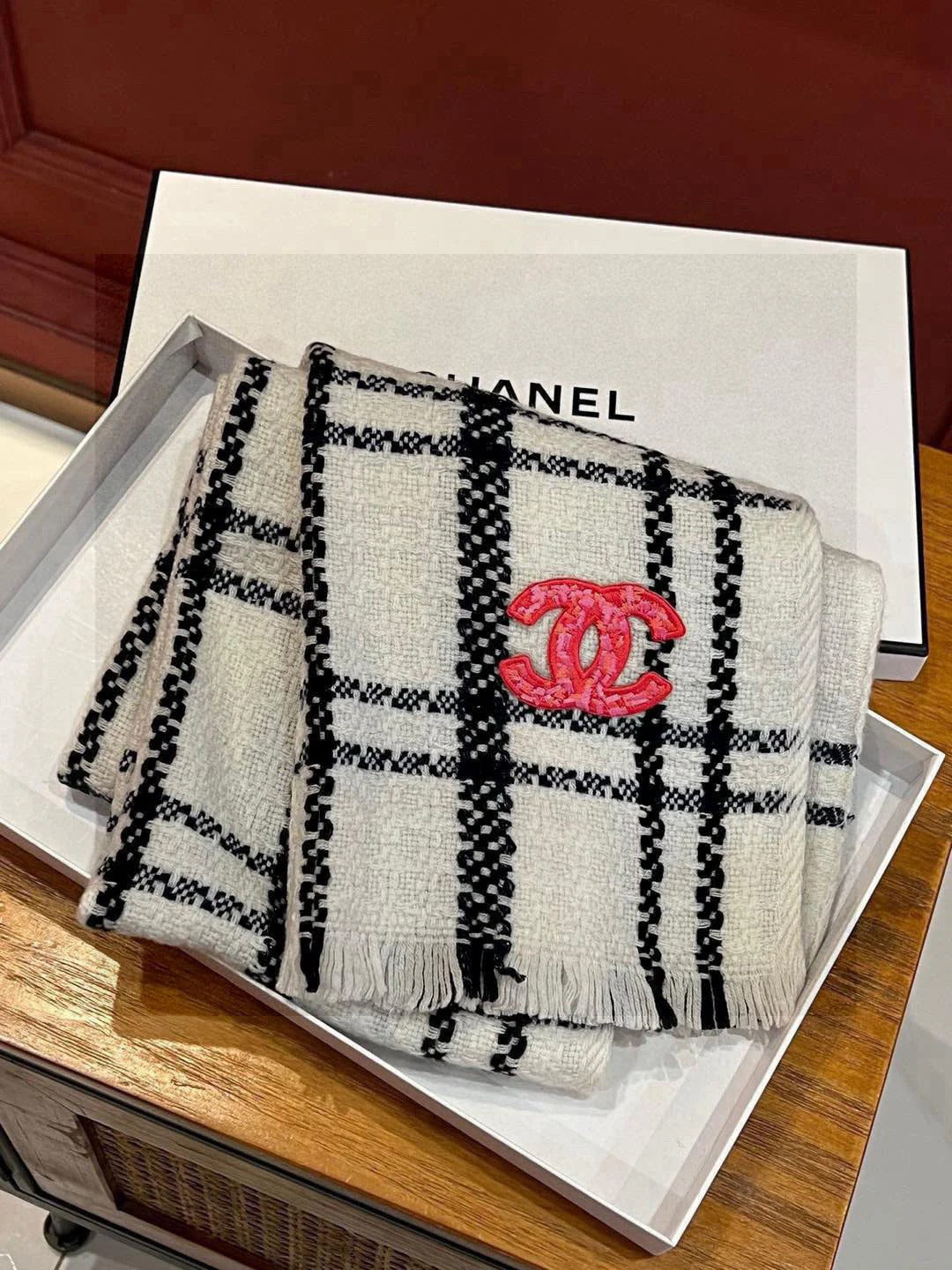 CHANEL 25S SCARF 190 IN CASHMERE 718525 mysite