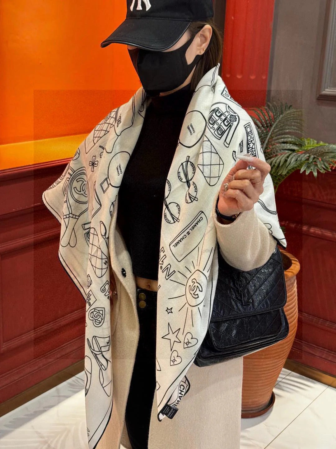 CHANEL 25S SCARF 140 IN SILK 735810 mysite