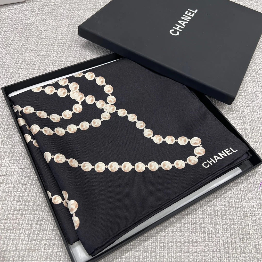 CHANEL 25S SCARF 90 IN SILK 735866 mysite