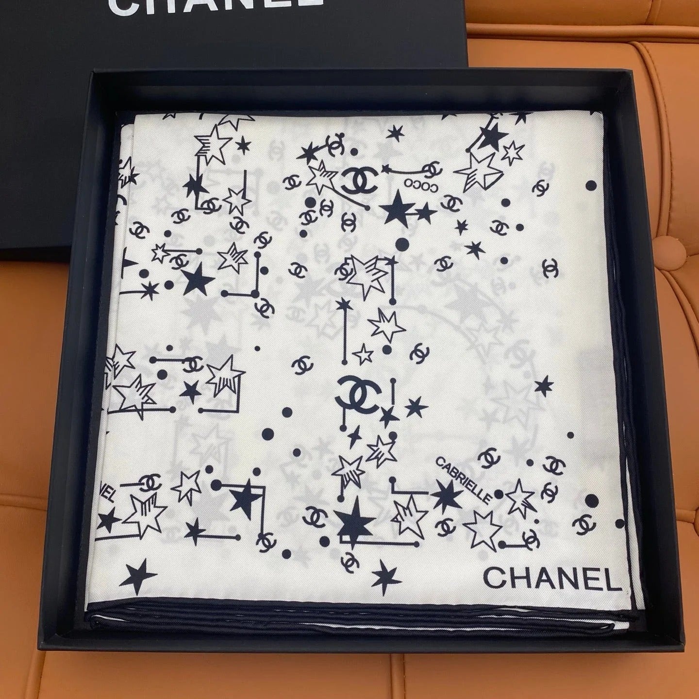 CHANEL 25S SCARF 90 IN SILK 704602 mysite
