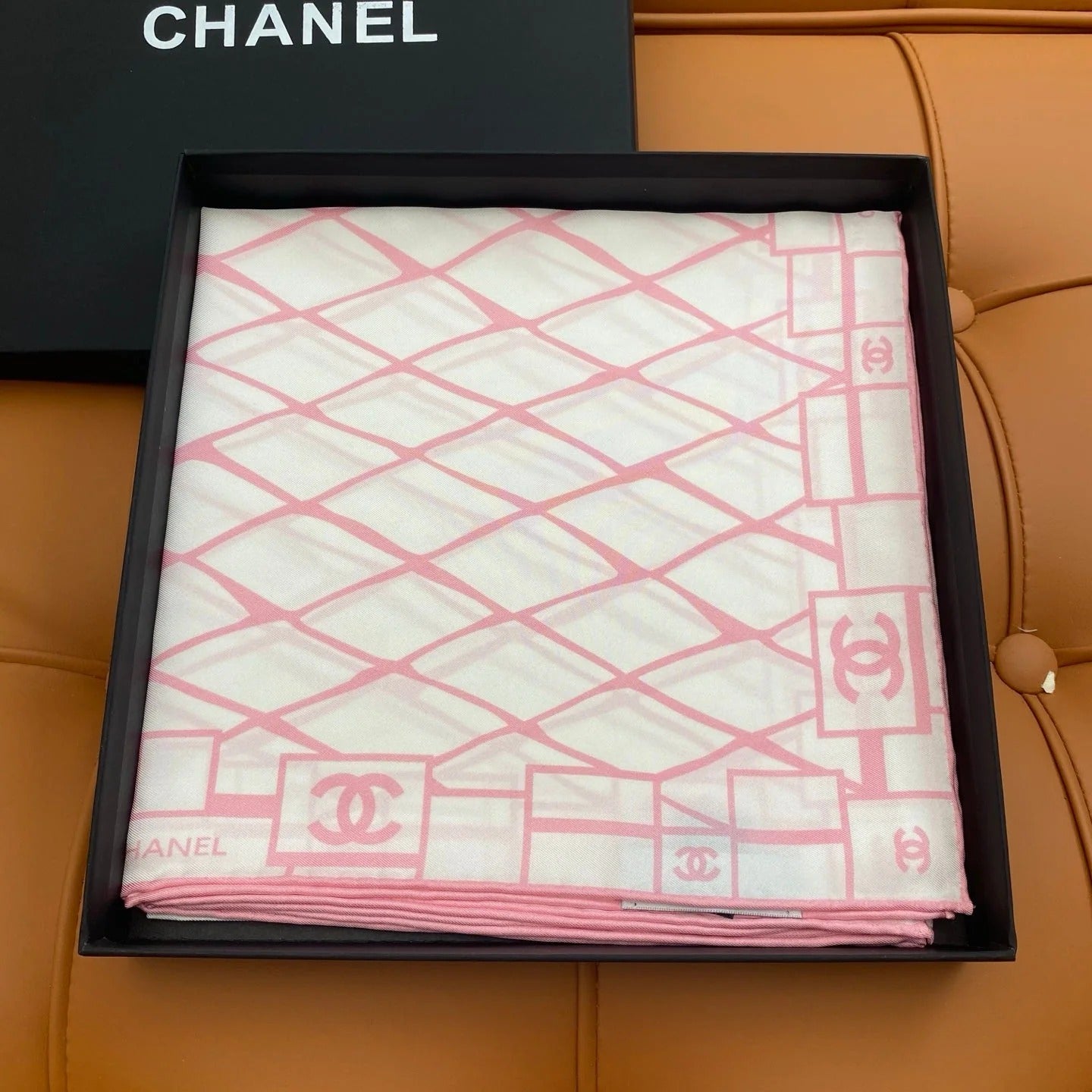 CHANEL 25S SCARF 90 IN SILK 703692 mysite