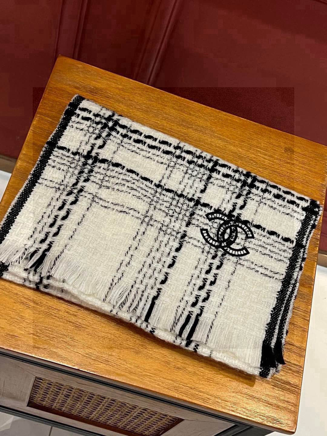 CHANEL 25S SCARF 185 IN CASHMERE 730559 mysite