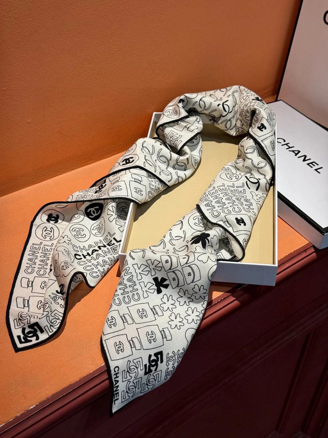 CHANEL 25S SCARF 110 IN CASHMERE SILK 738478 mysite