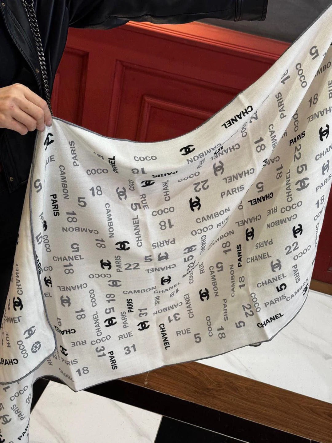 CHANEL 25S SCARF 180 IN CASHMERE SILK 738479 mysite