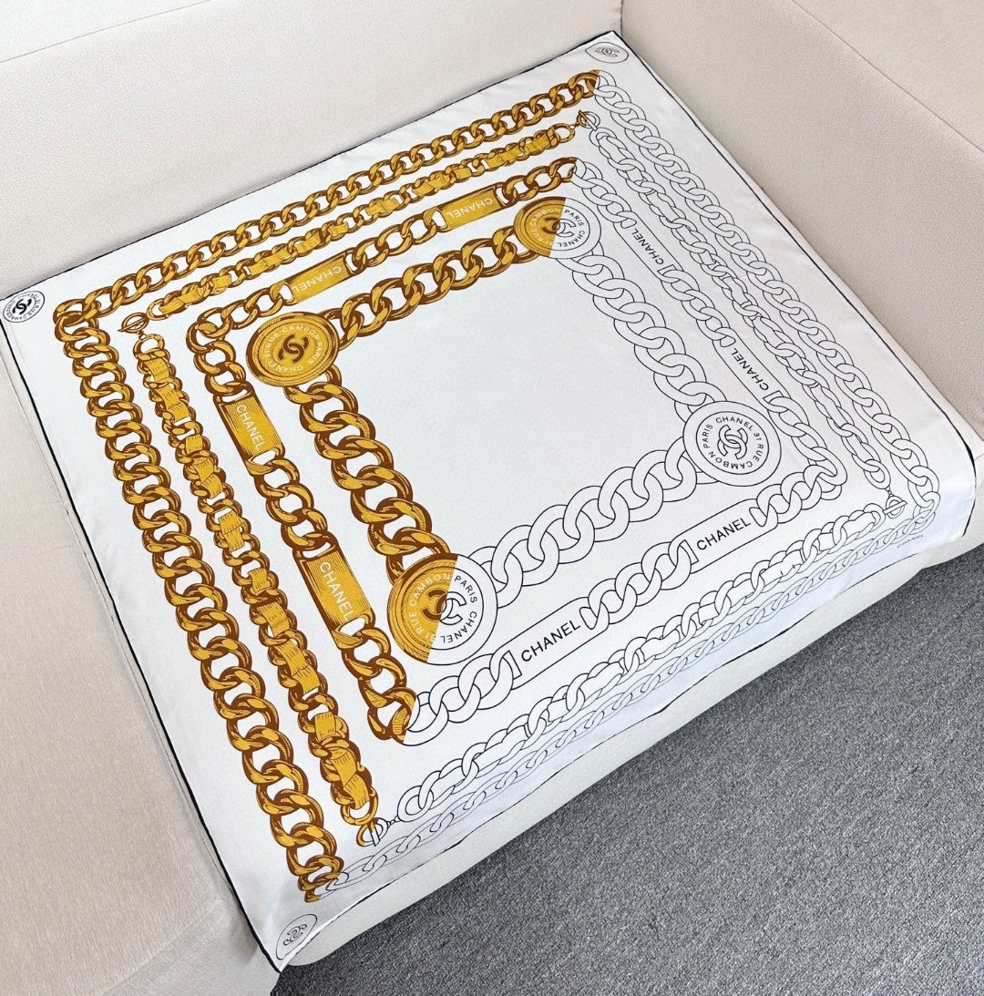 CHANEL 25S SCARF 90 IN SILK 729043 mysite