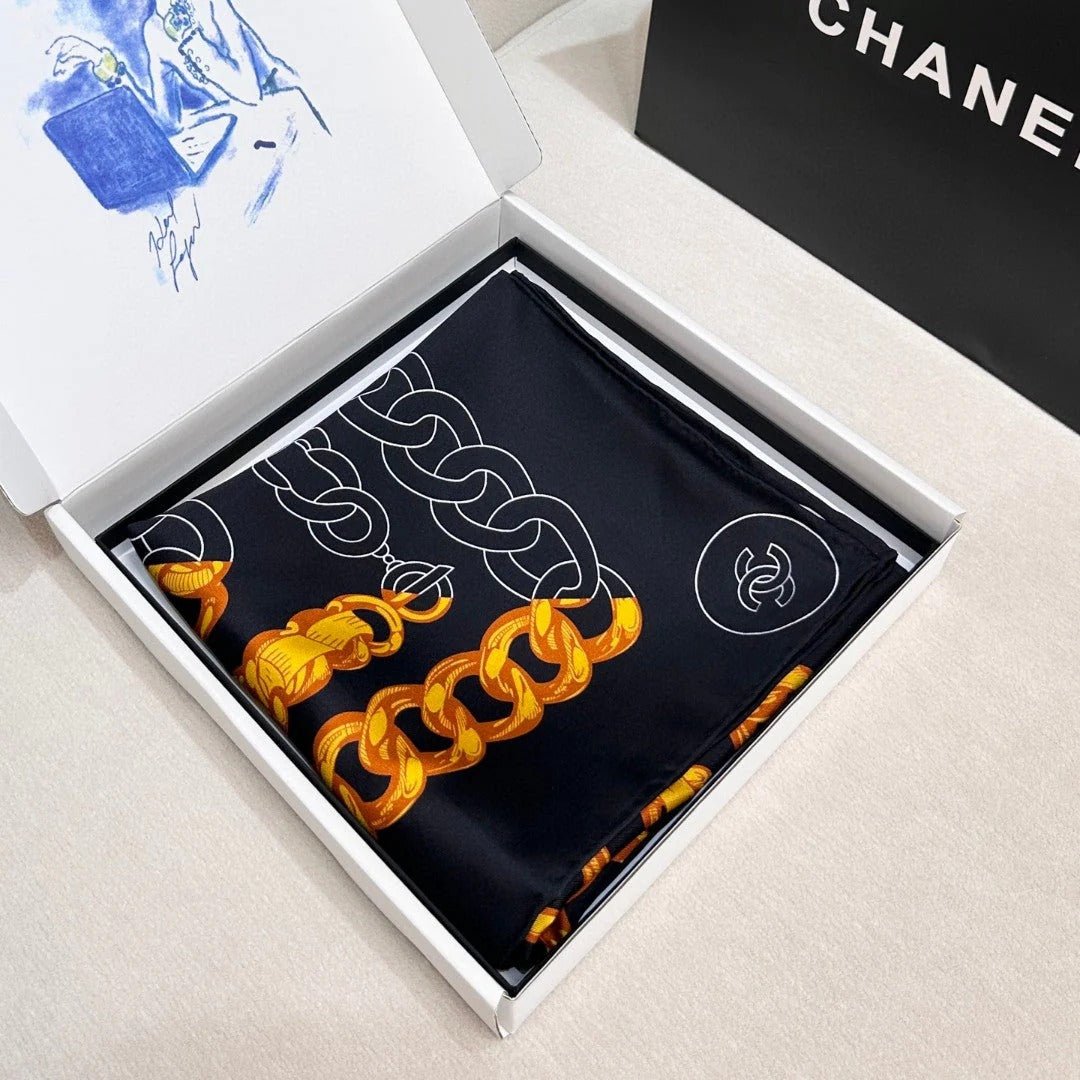 CHANEL 25S SCARF 90 IN SILK 639119 mysite
