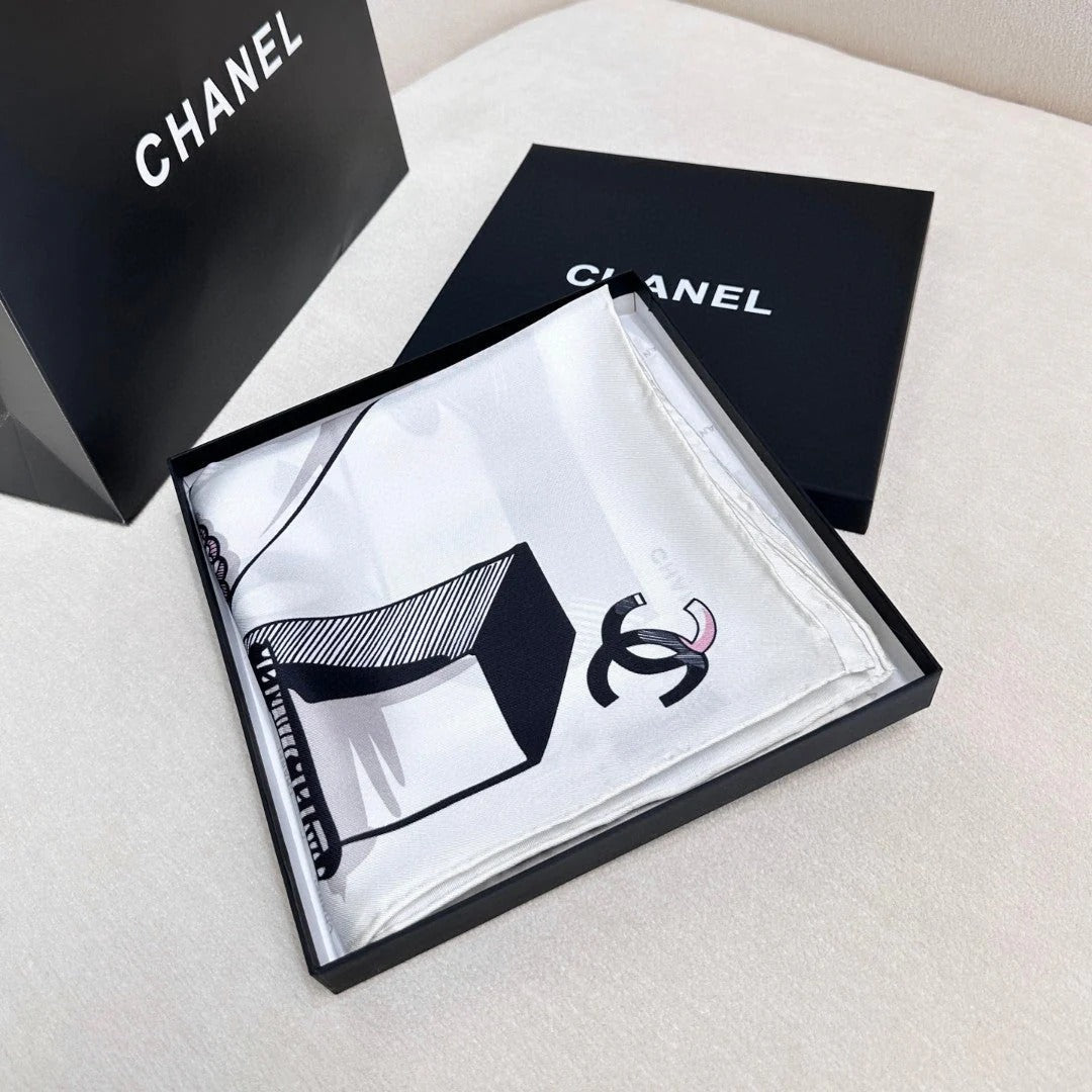 CHANEL 25S SCARF 90 IN SILK 718599 mysite
