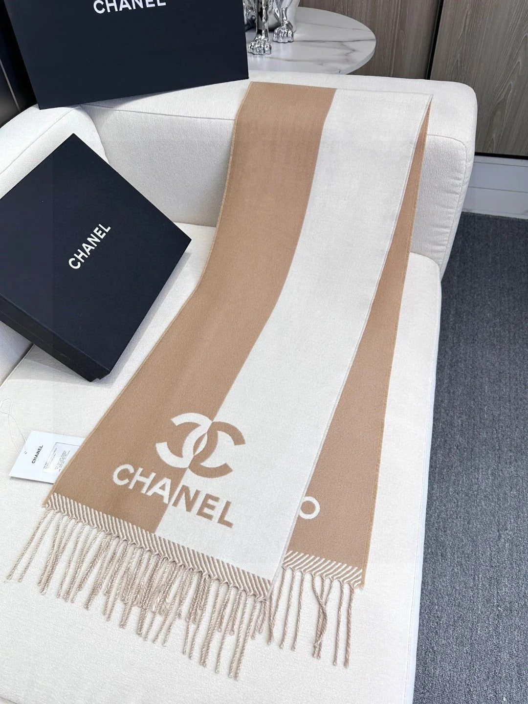 CHANEL 25S SCARF 184 IN MERINO WOOL 727323 mysite