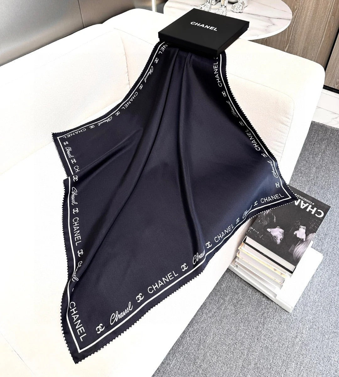 CHANEL 25S SCARF 90 IN SILK 732123 mysite