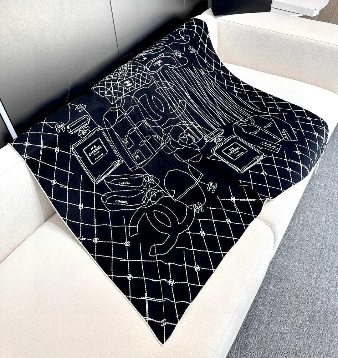 CHANEL 25S SCARF 140 IN CASHMERE SILK 727348 mysite