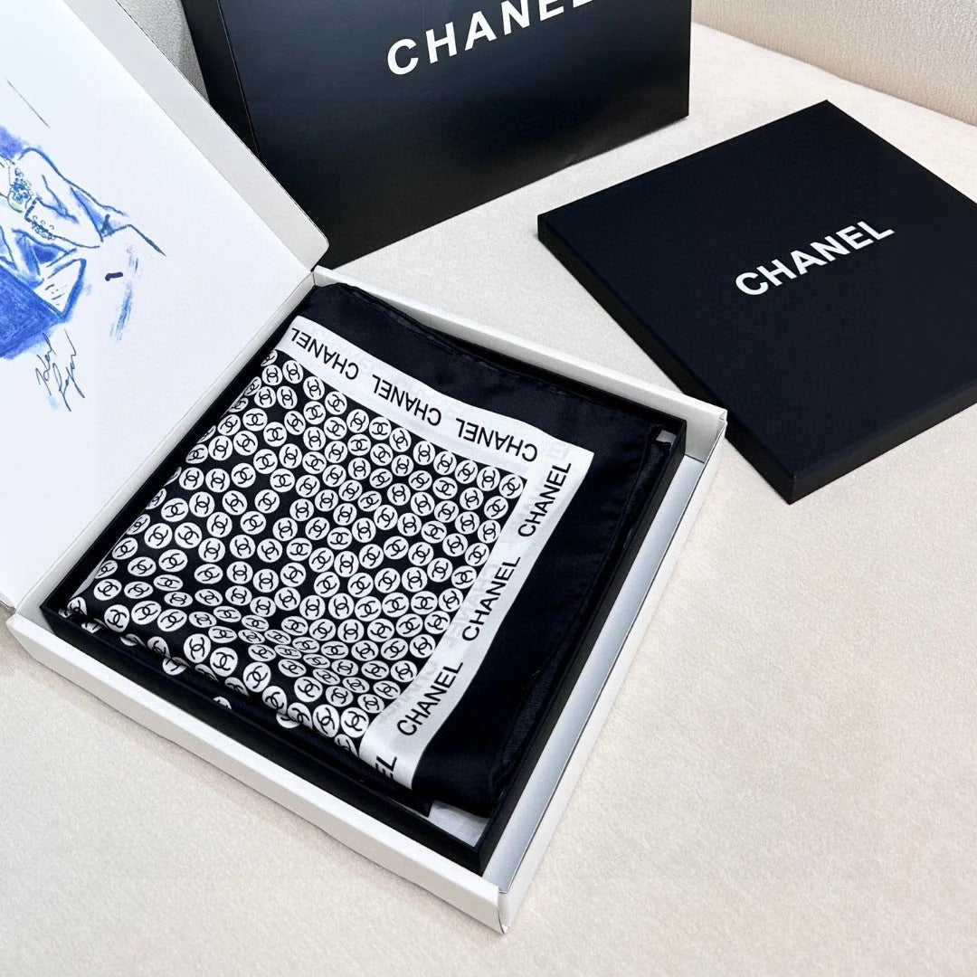 CHANEL 25S SCARF 90 IN SILK 732108 mysite