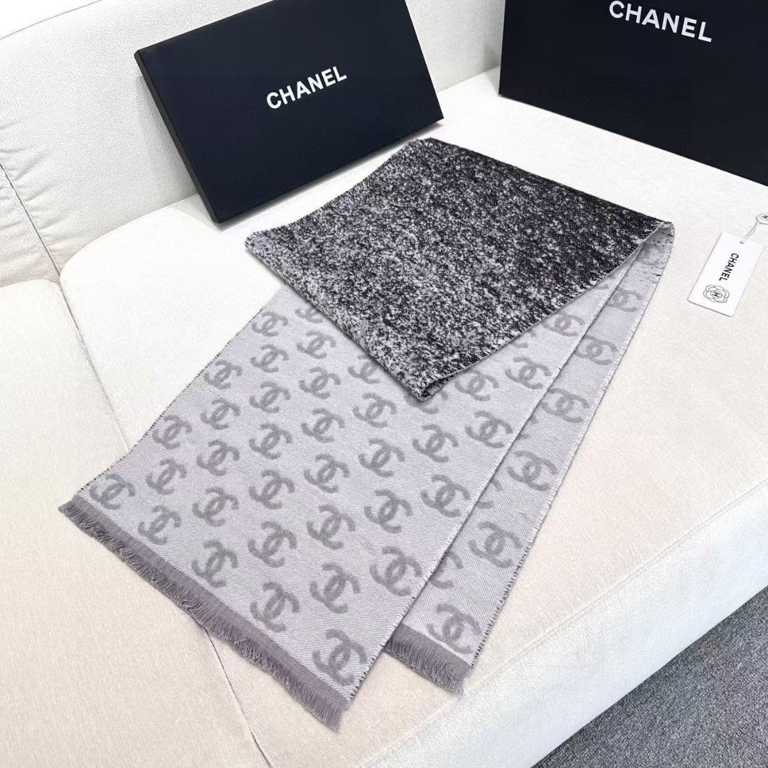 CHANEL 25S SCARF 185 IN CASHMERE WOOL 733953 mysite