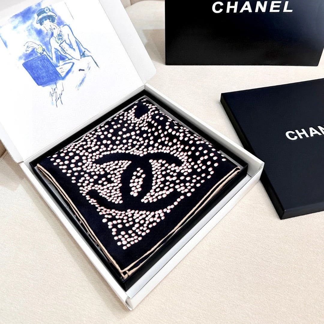 CHANEL 25S SCARF 90 IN SILK 724785 mysite