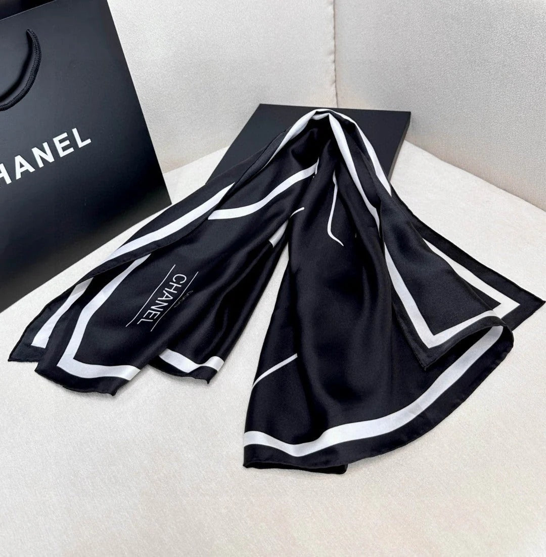 CHANEL 25S SCARF 90 IN SILK 732132 mysite