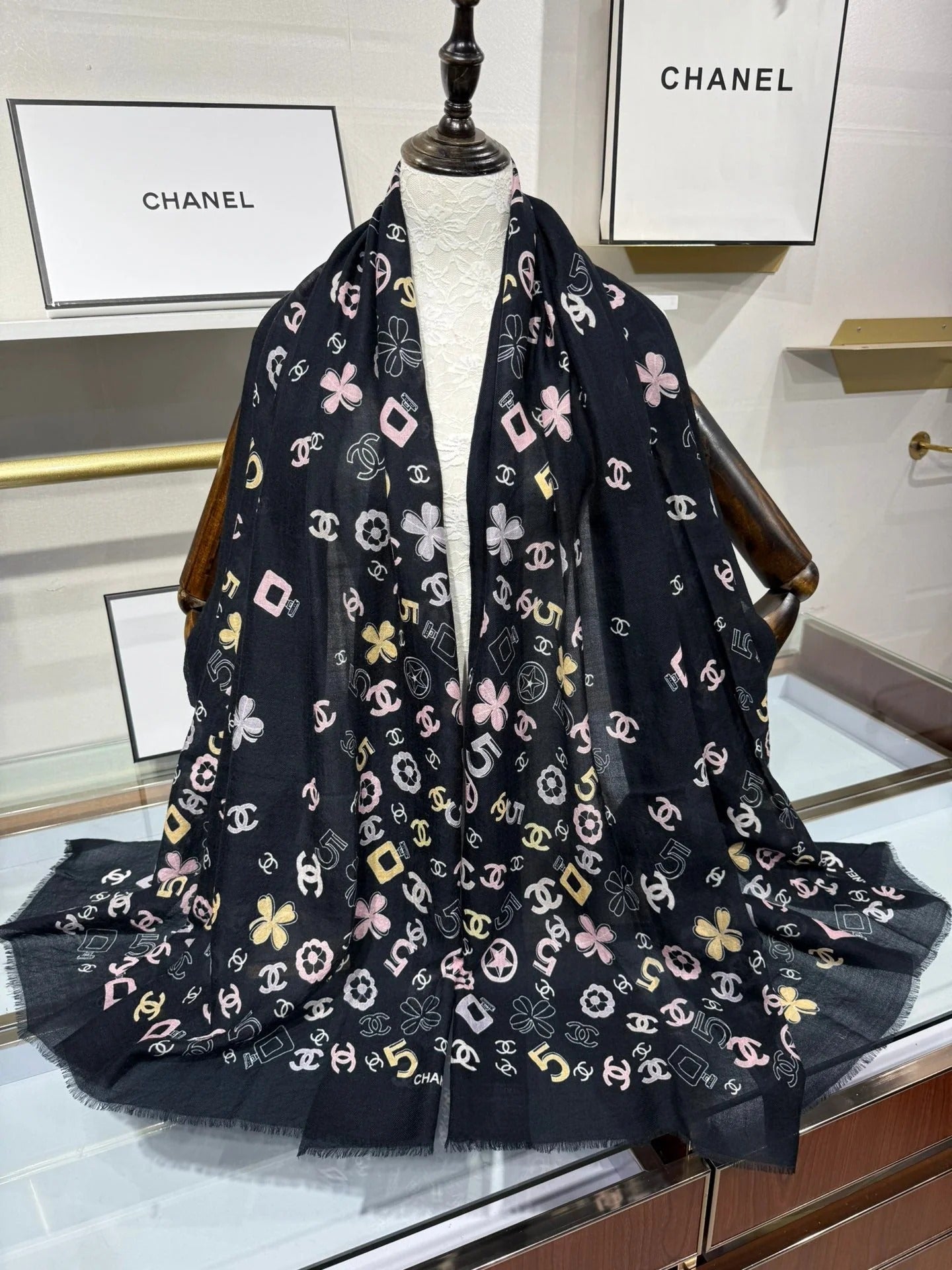 CHANEL 25S SCARF 200 IN CASHMERE 706597 mysite