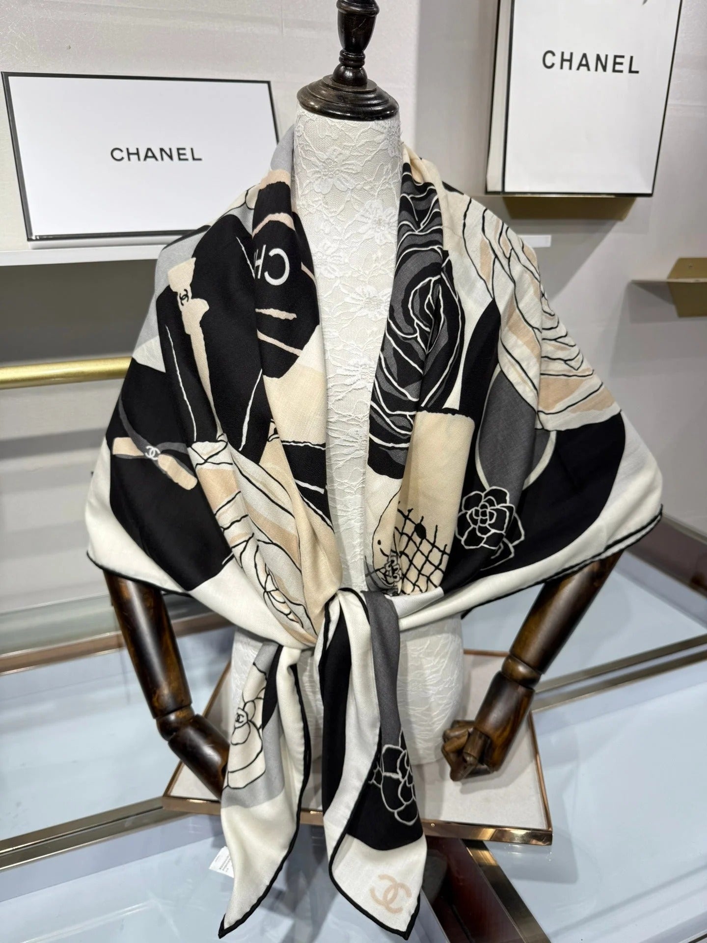 CHANEL 25S SCARF 140 IN SILK 732159 mysite