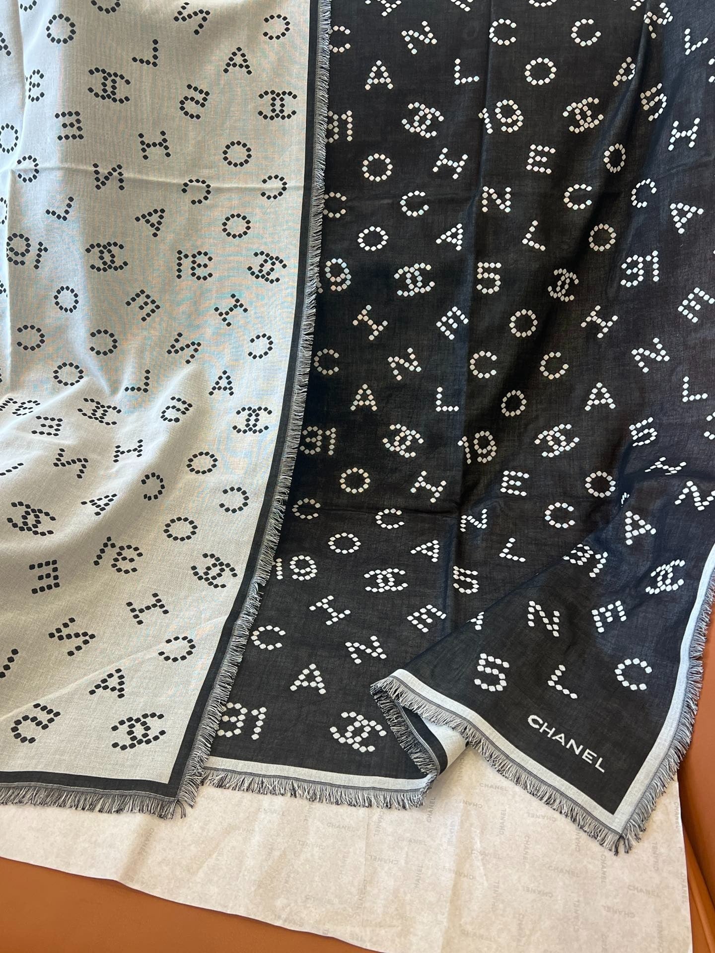 CHANEL 25S SCARF 140 IN WOOL SILK 700811 mysite