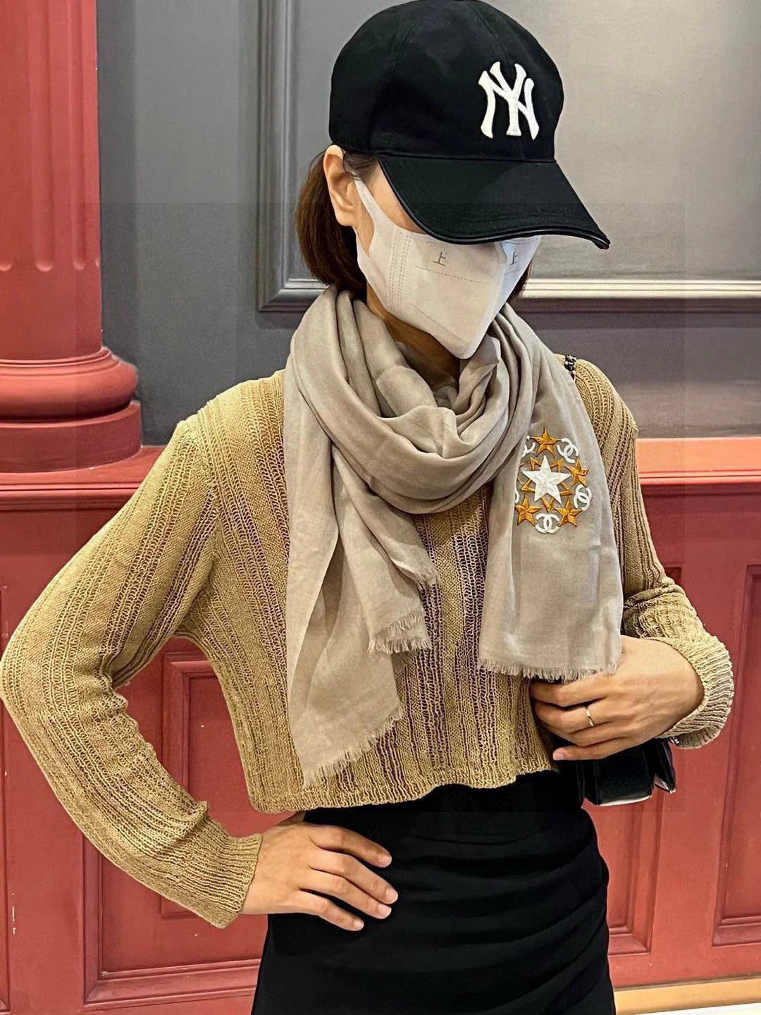 CHANEL 25S SCARF 200 IN CASHMERE WOOL 701967 mysite