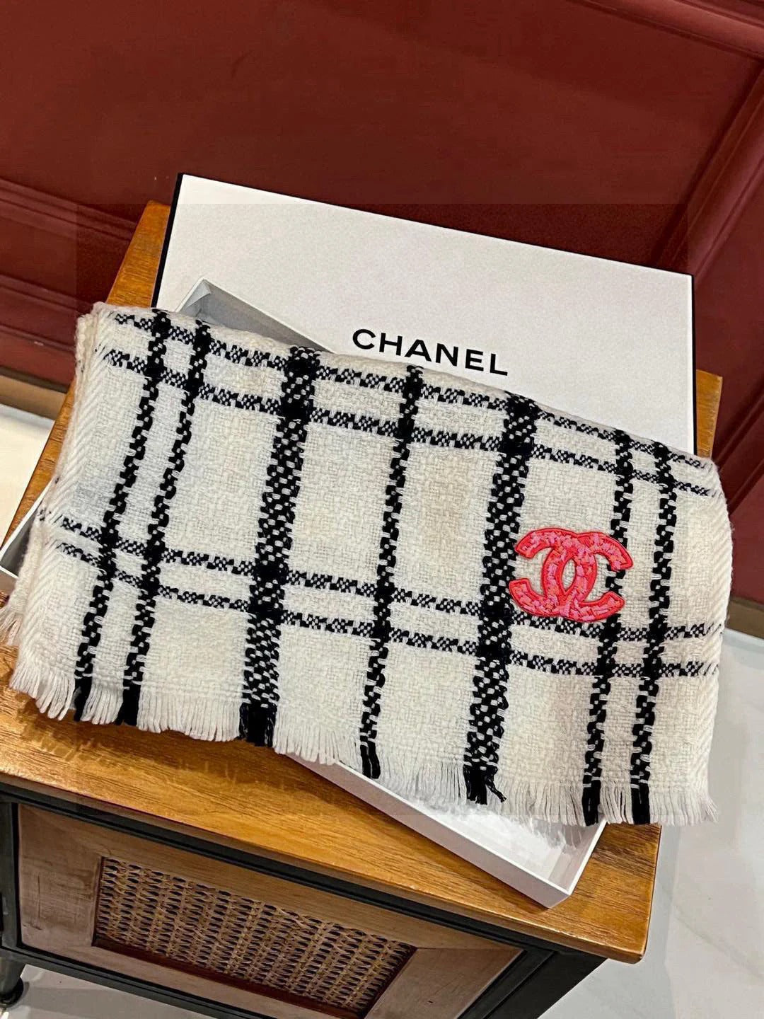 CHANEL 25S SCARF 190 IN CASHMERE 718525 mysite