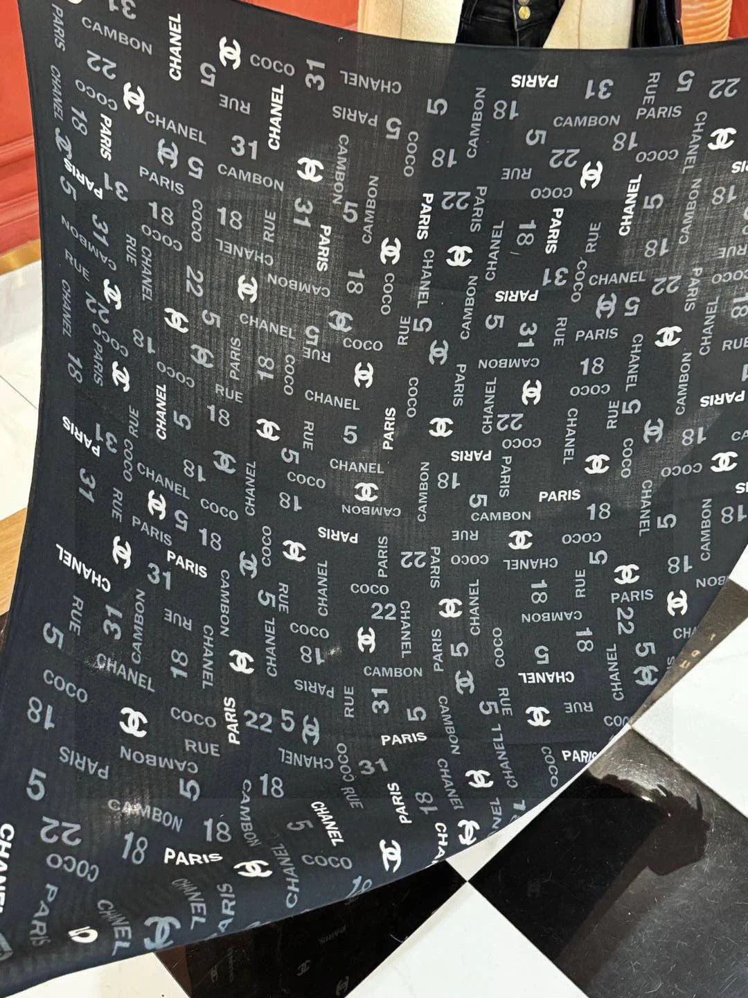 CHANEL 25S SCARF 140 IN CASHMERE SILK 733897 mysite