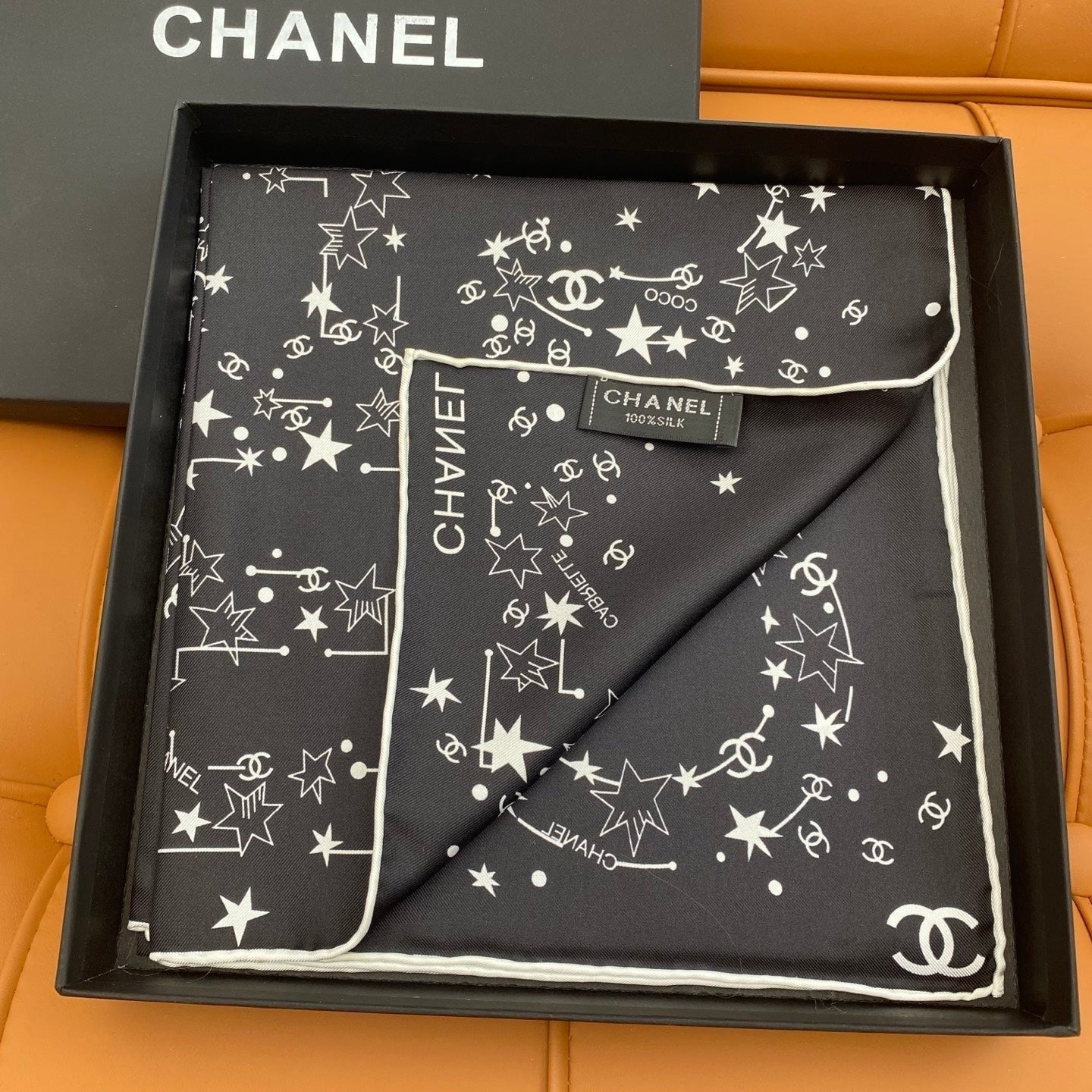CHANEL 25S SCARF 90 IN SILK 704600 mysite