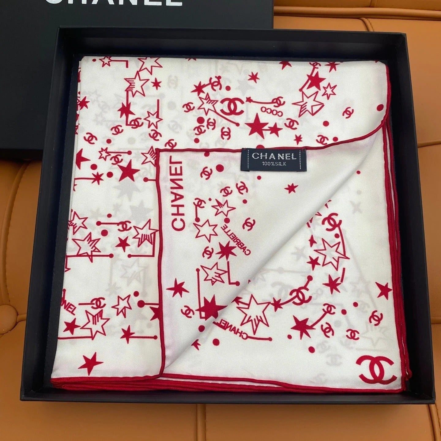 CHANEL 25S SCARF 90 IN SILK 704601 mysite