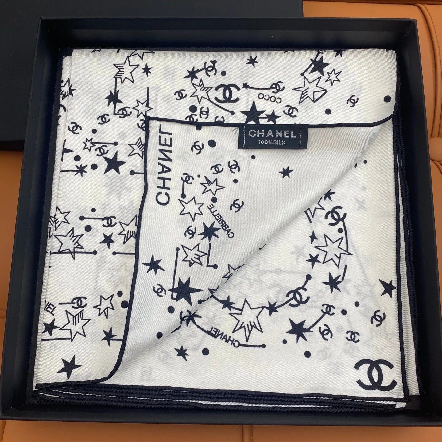 CHANEL 25S SCARF 90 IN SILK 704602 mysite
