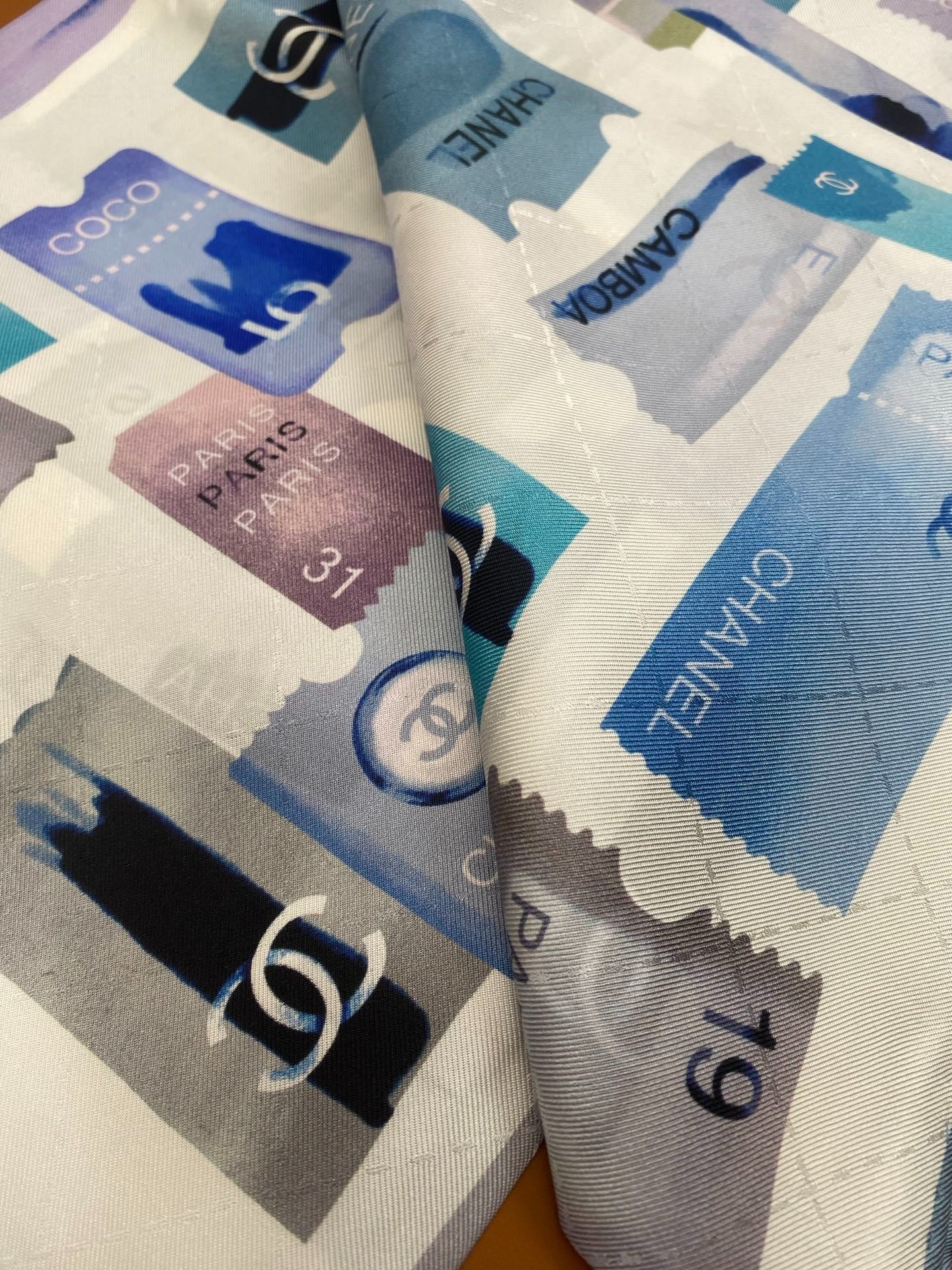 CHANEL 25S SCARF 90 IN SILK 703702 mysite