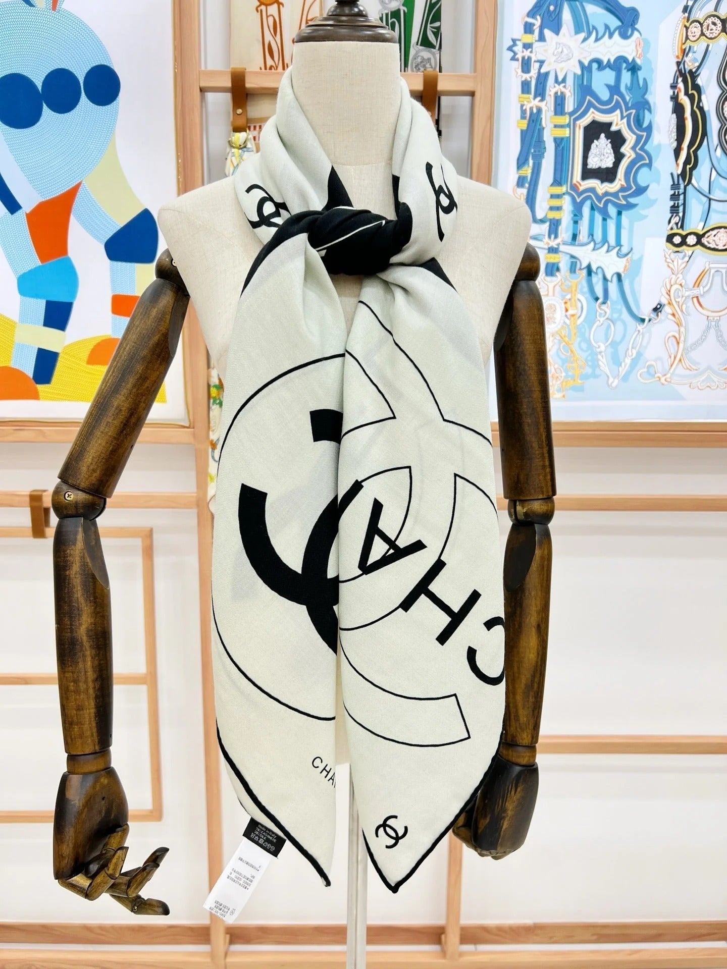 CHANEL 25S SCARF 135 IN CASHMERE SILK 708380 mysite