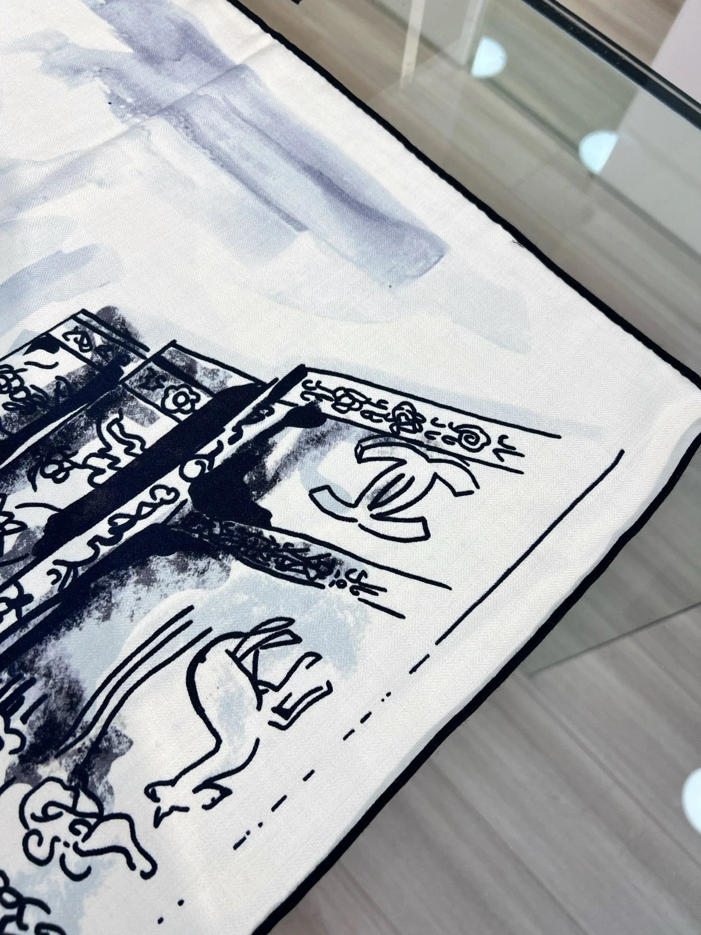 CHANEL 25S SCARF 135 IN CASHMERE SILK 737230 mysite