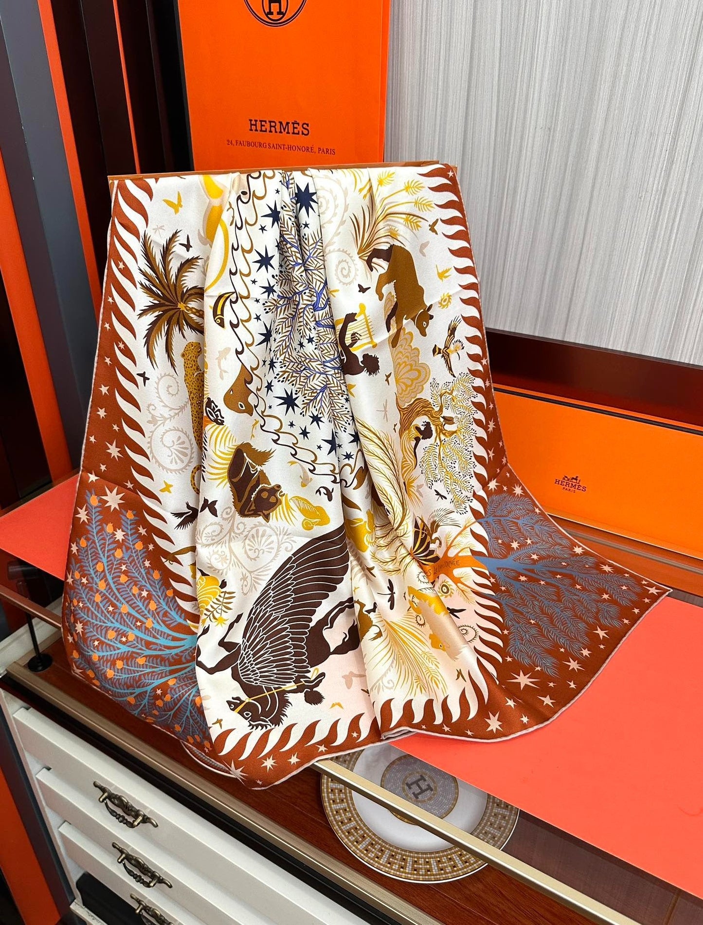 CHANEL 25S SCARF 90 IN SILK 709581 mysite