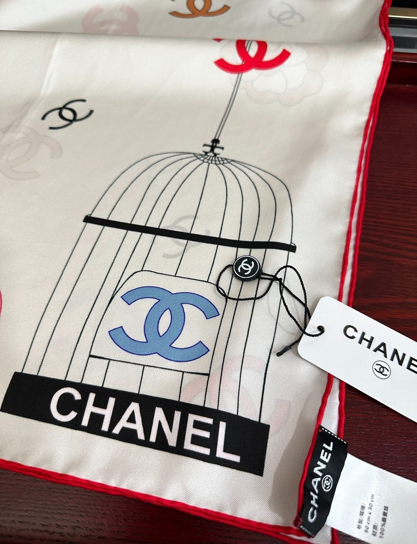 CHANEL 25S SCARF 90 IN SILK 733858 mysite