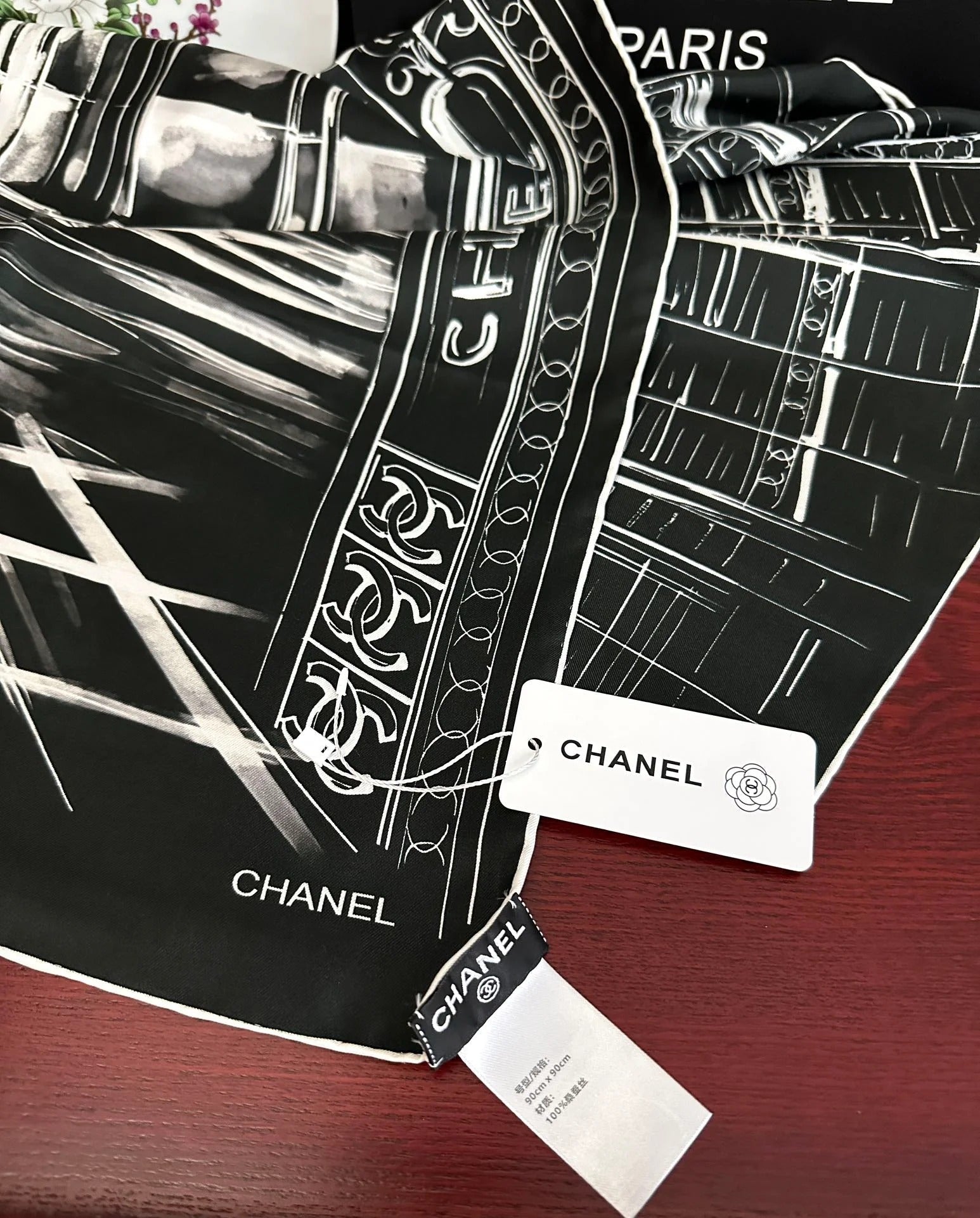CHANEL 25S SCARF 90 IN SILK 002 mysite