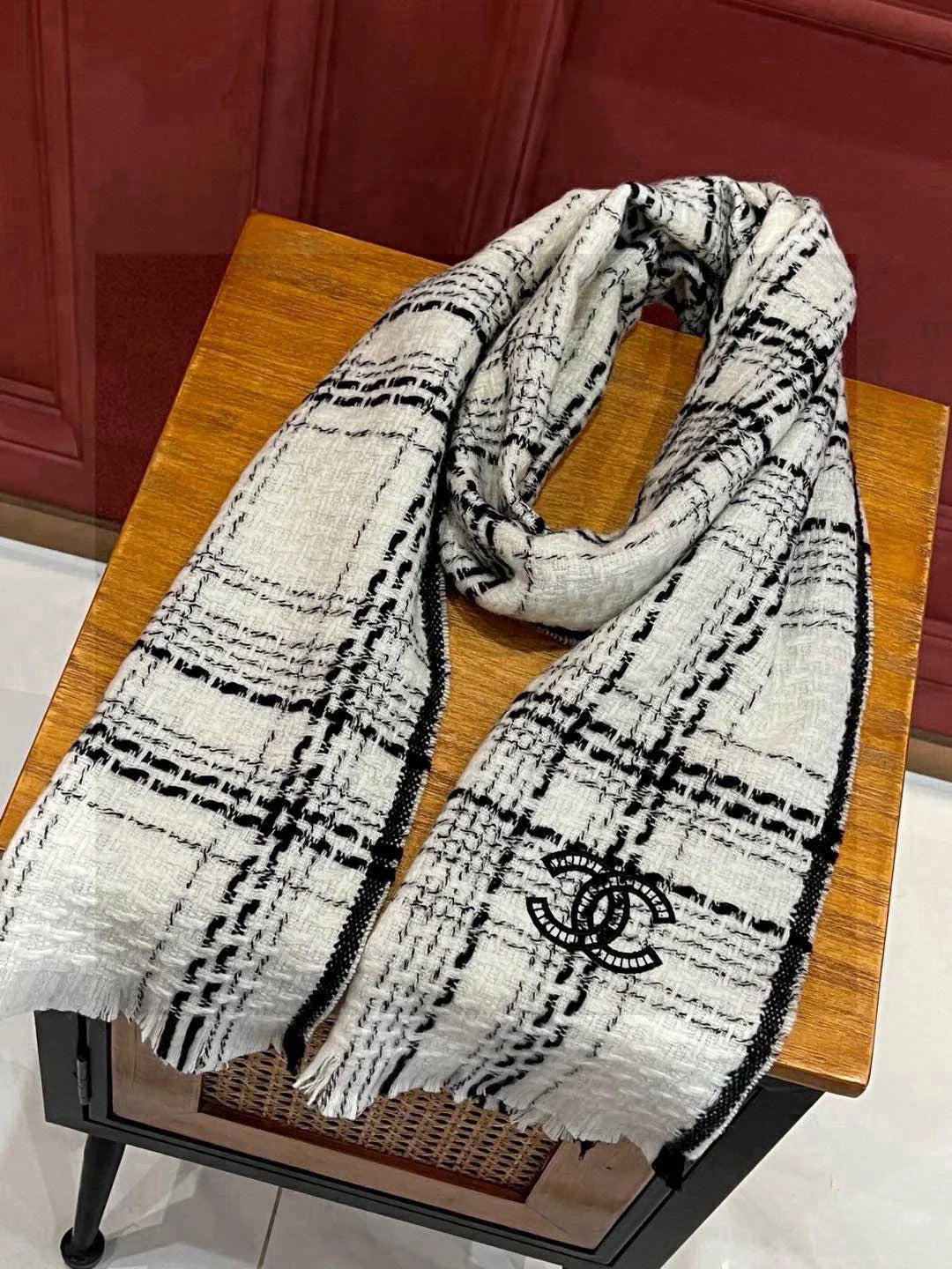CHANEL 25S SCARF 185 IN CASHMERE 730559 mysite