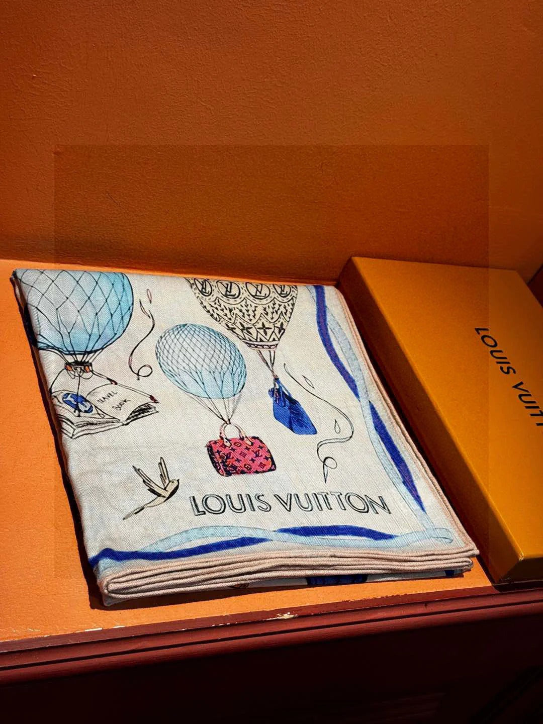 LV SCARF 140 CM IN WOOL MIX SILK 735798 mysite