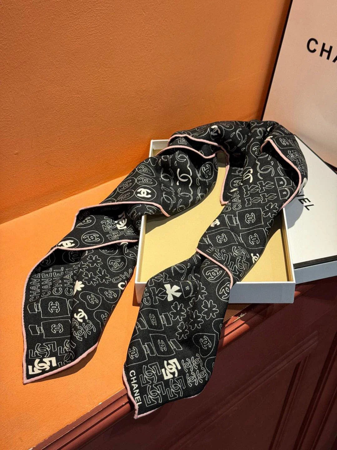 CHANEL 25S SCARF 110 IN CASHMERE SILK 738477 mysite