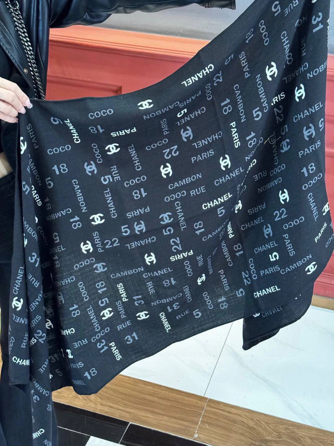 CHANEL 25S SCARF 180 IN CASHMERE SILK 738480 mysite