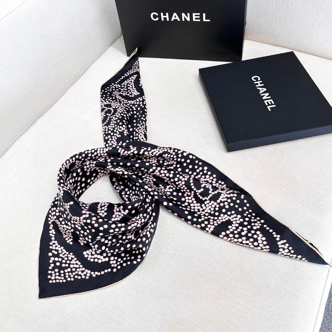 CHANEL 25S SCARF 90 IN SILK 724785 mysite