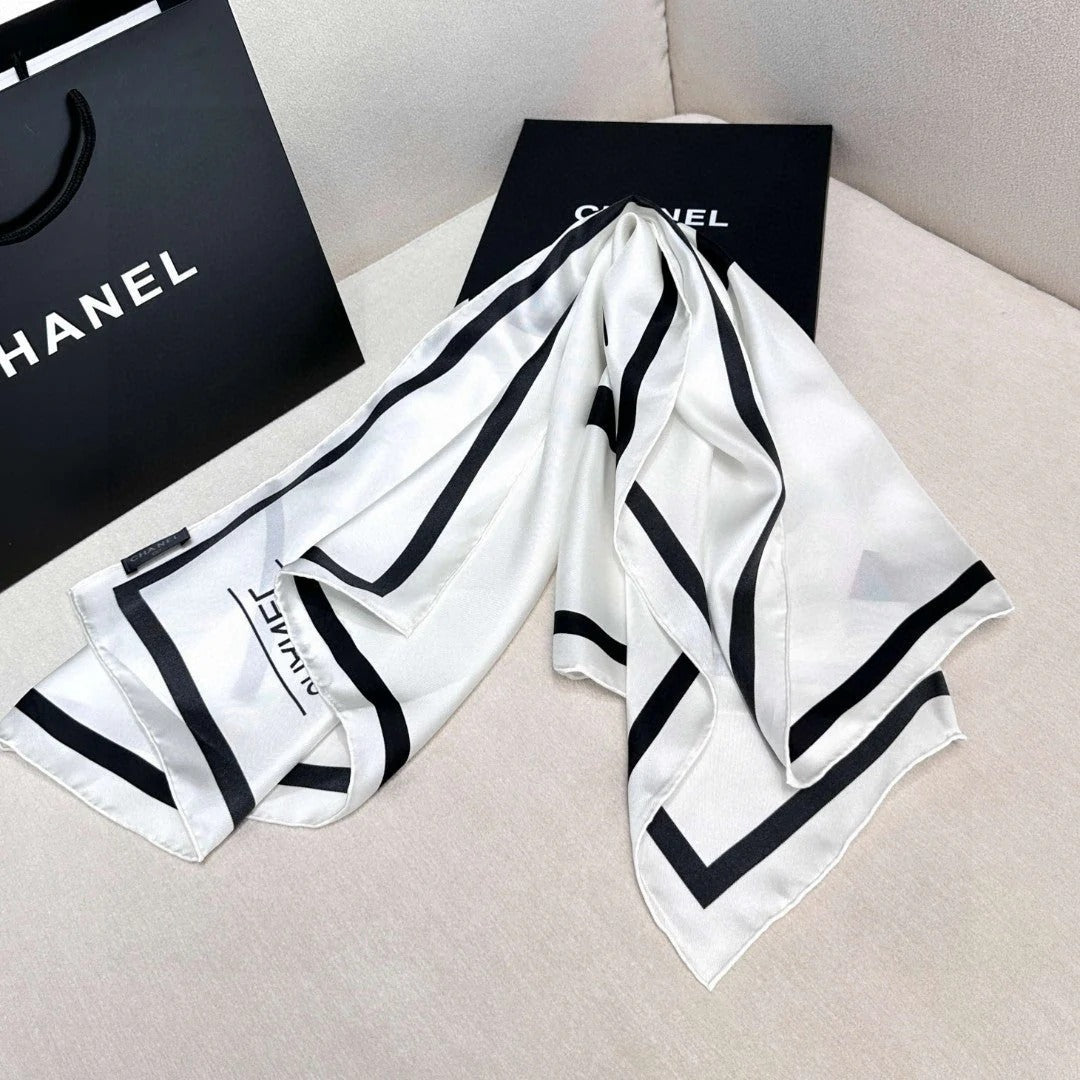 CHANEL 25S SCARF 90 IN SILK 732131 mysite