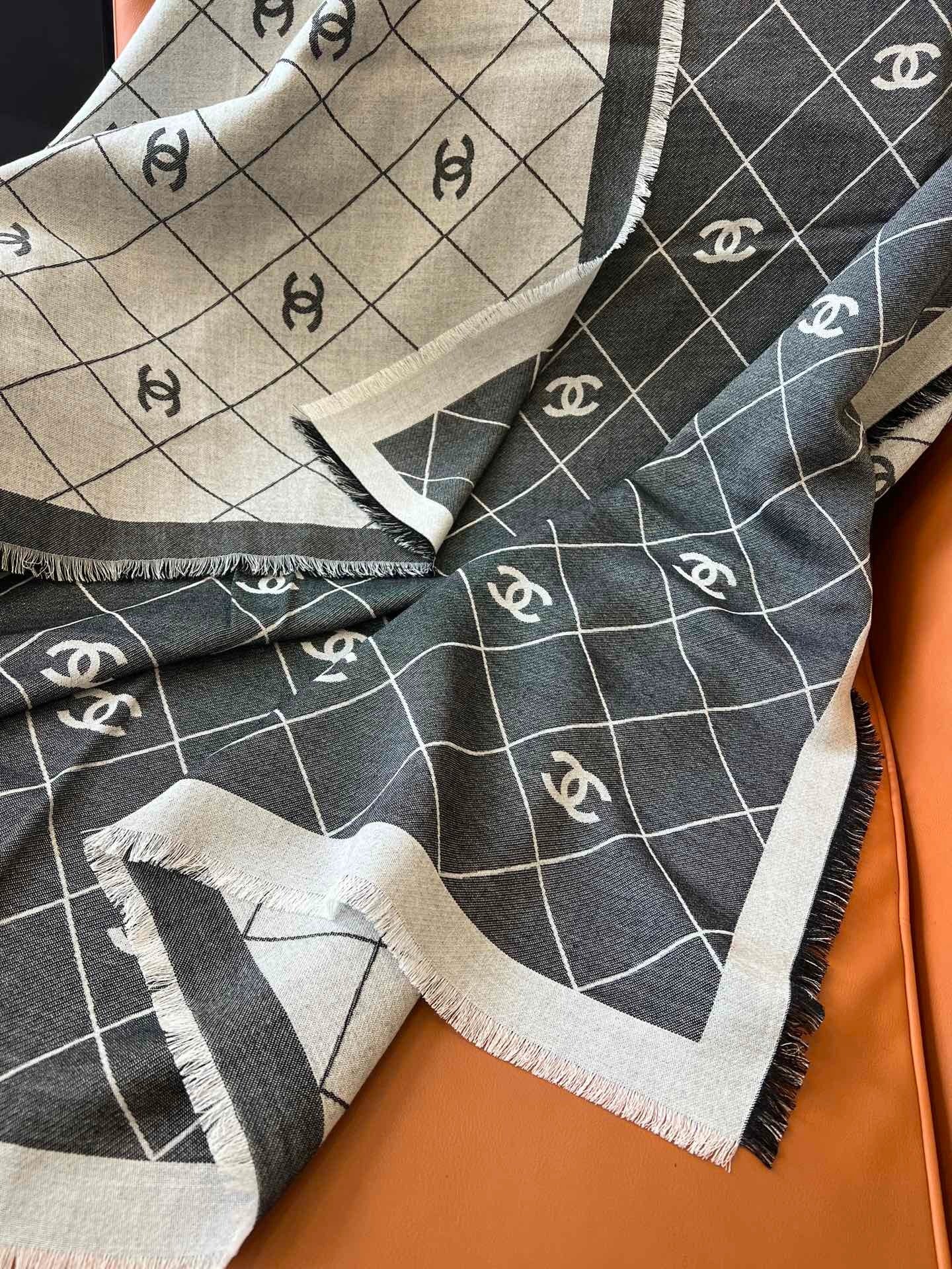 CHANEL 25S SCARF 140 IN WOOL SILK 700810 mysite