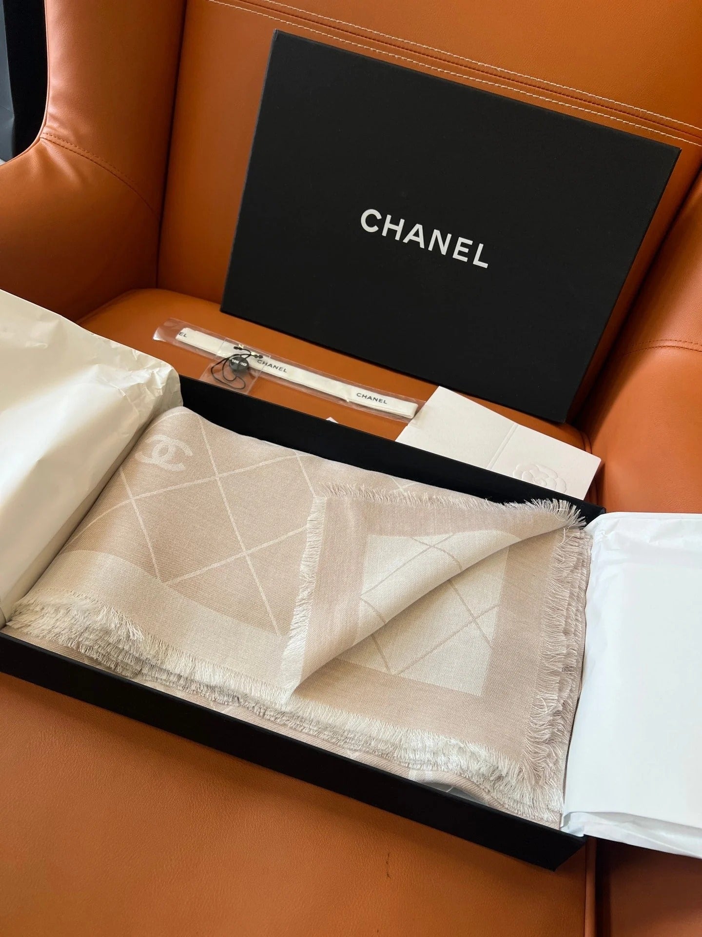 CHANEL 25S SCARF 140 IN WOOL SILK 700809 mysite