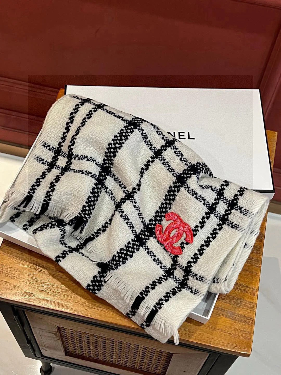 CHANEL 25S SCARF 190 IN CASHMERE 718525 mysite