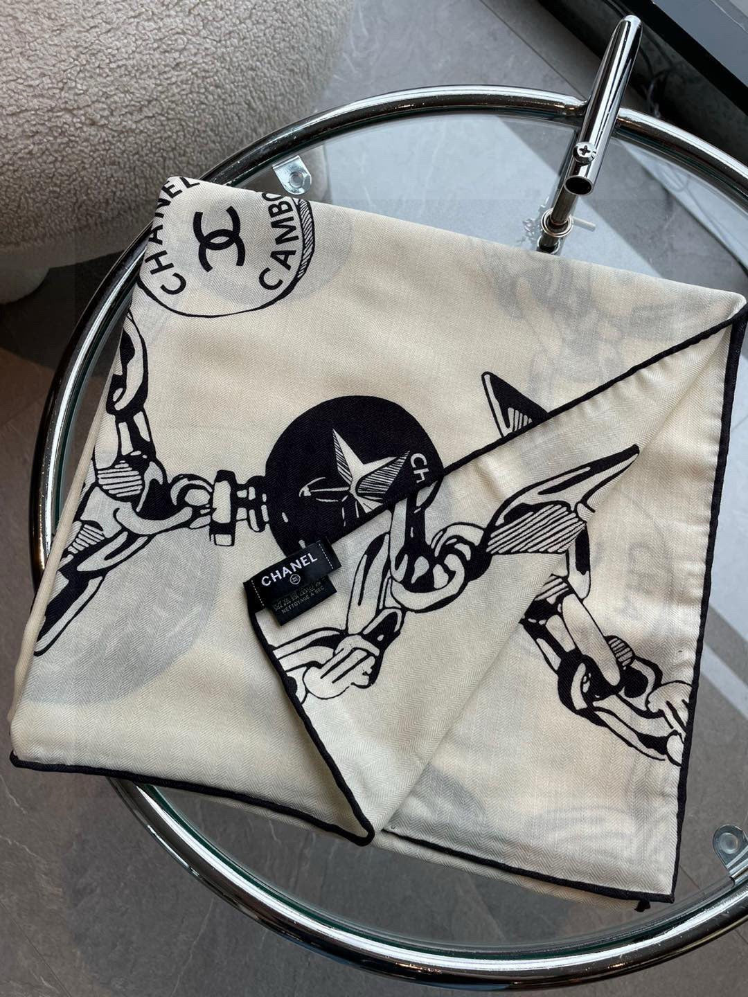 CHANEL 25S SCARF 140 IN CASHMERE SILK 733892 mysite