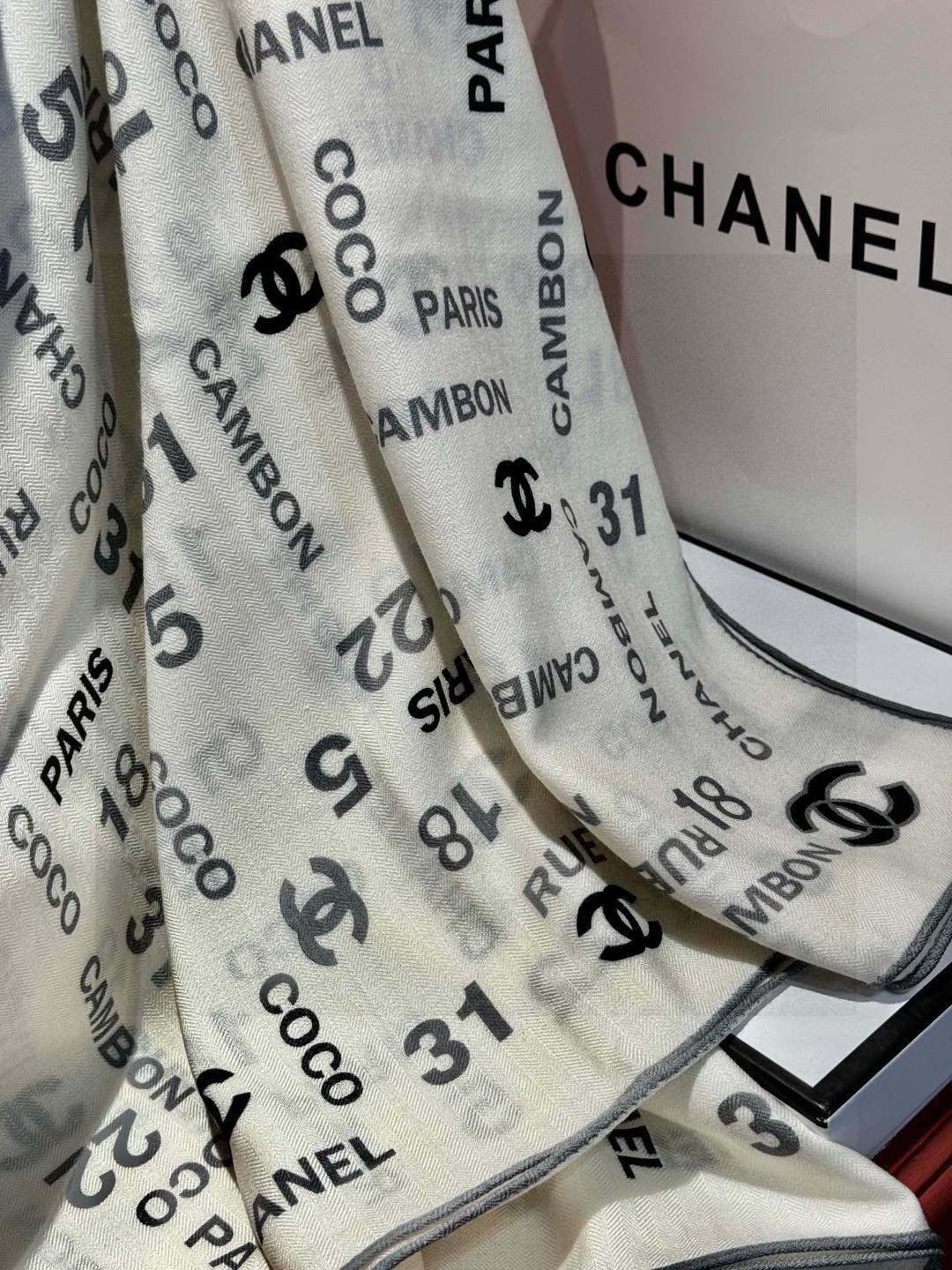 CHANEL 25S SCARF 140 IN CASHMERE SILK 733896 mysite