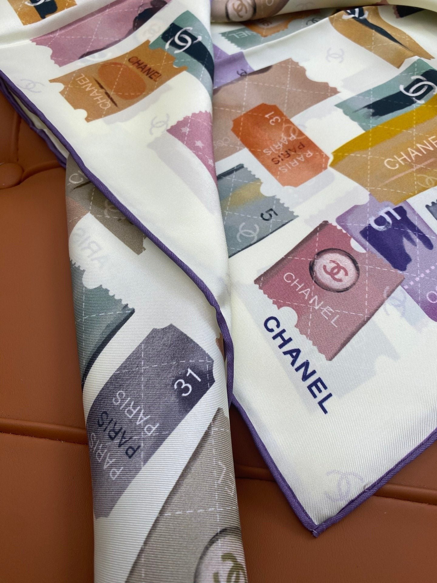 CHANEL 25S SCARF 90 IN SILK 703699 mysite