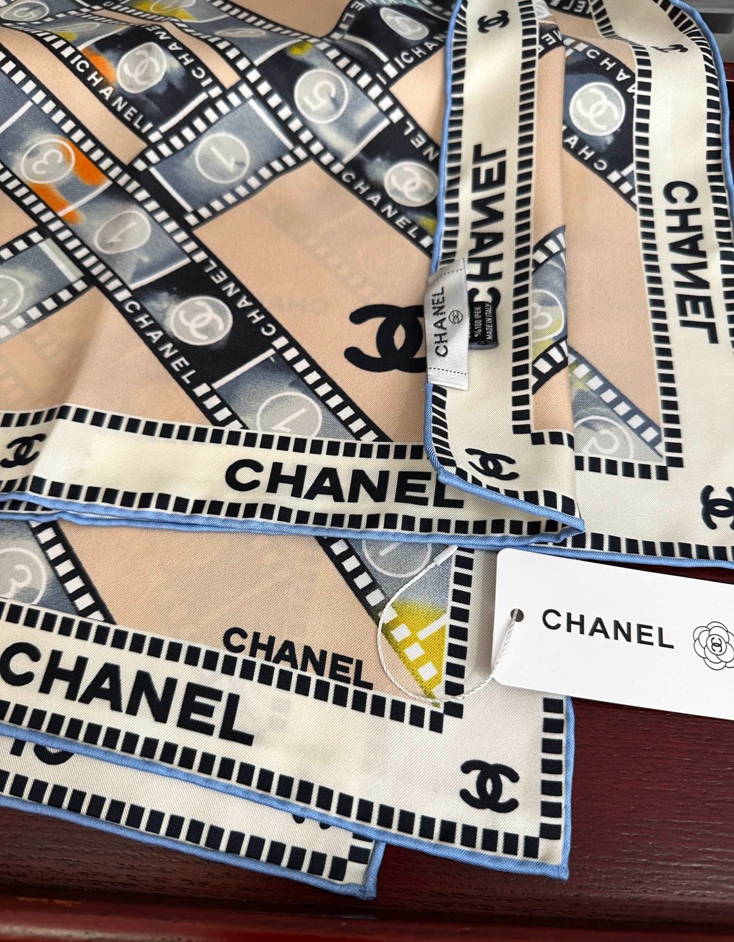 CHANEL 25S SCARF 90 IN SILK 727362 mysite
