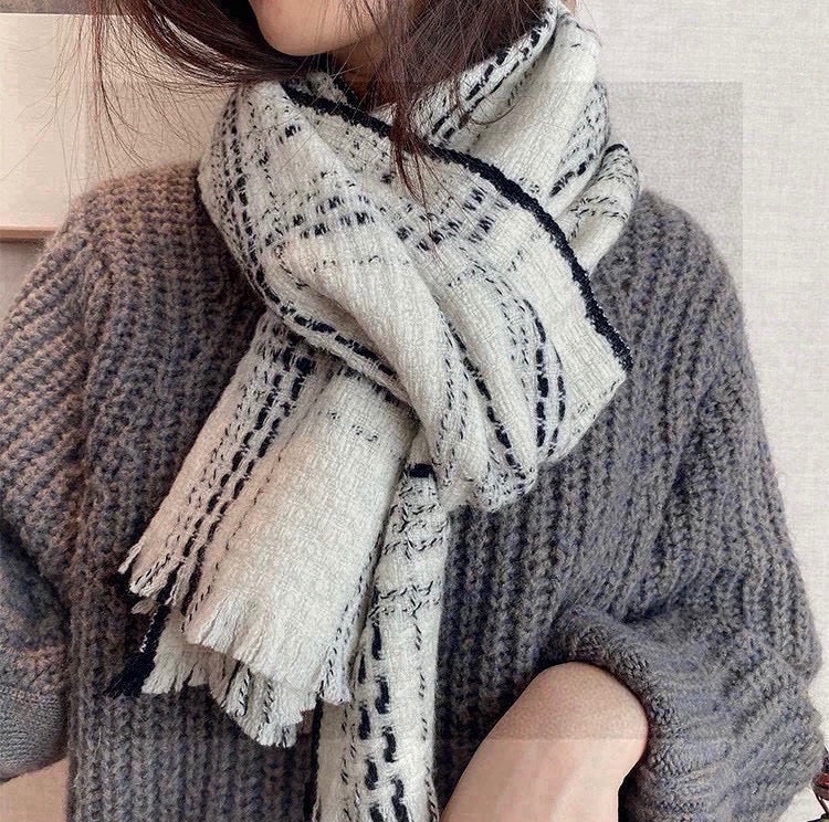 CHANEL 25S SCARF 185 IN CASHMERE 730559 mysite