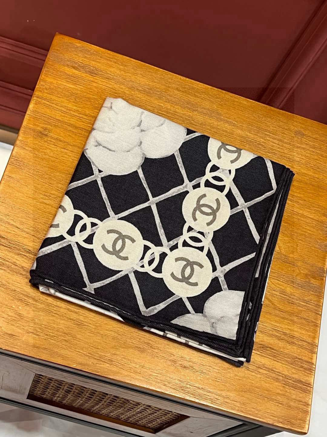 CHANEL 25S SCARF 110 IN CASHMERE SILK 730603 mysite